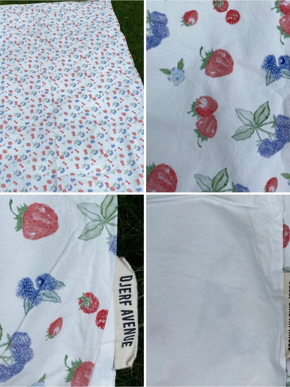 DJERF AVENUE $110 Duvet Cover Summer Berries Single / Twin 56”x78” EUC
